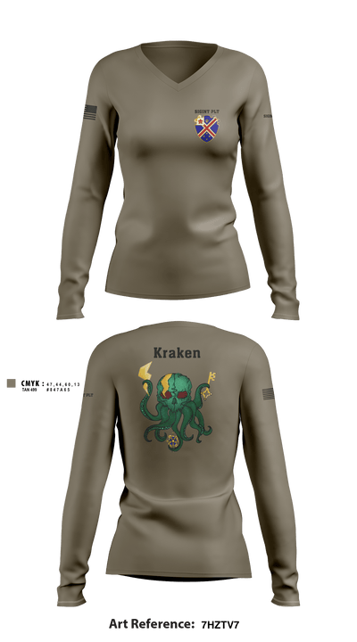 Krakens 72213128 Women's Long Sleeve V-neck Shirt - 6