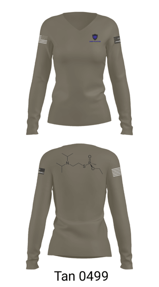 Women's Long Sleeve Vneck Shirt, , National Guard, Teamtime, Team time, sublimation, custom sports apparel, team uniforms, spirit wear, spiritwear, sports uniforms, custom shirts, team store, custom team store, fundraiser sports, apparel fundraiser