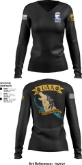 ARMY ROTC 64769249 Women's Long Sleeve V-neck Shirt - 1