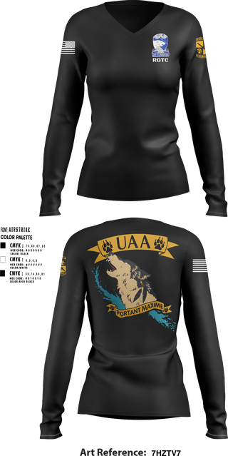 Women's Long Sleeve Vneck Shirt, ARMY ROTCArmy ROTC, Army, Teamtime, Team time, sublimation, custom sports apparel, team uniforms, spirit wear, spiritwear, sports uniforms, custom shirts, team store, custom team store, fundraiser sports, apparel fundraiser