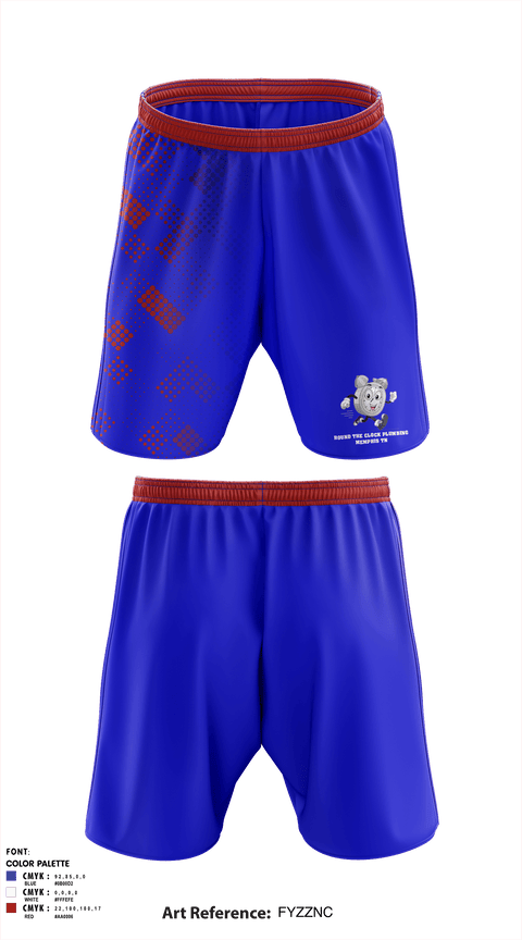 Athletic Shorts With Pockets, ROUND THE CLOCK PLUMBING, , Teamtime, Team time, sublimation, custom sports apparel, team uniforms, spirit wear, spiritwear, sports uniforms, custom shirts, team store, custom team store, fundraiser sports, apparel fundraiser