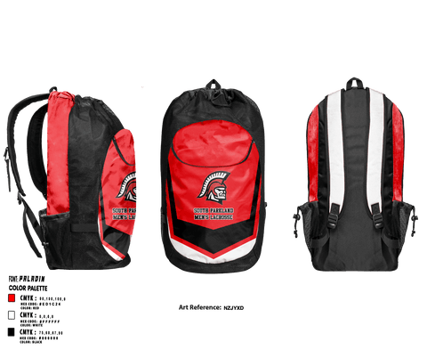 Gear Bag, South Parkland Youth Association Lacrosse, Men's Lacrosse, Teamtime, Team time, sublimation, custom sports apparel, team uniforms, spirit wear, spiritwear, sports uniforms, custom shirts, team store, custom team store, fundraiser sports, apparel fundraiser