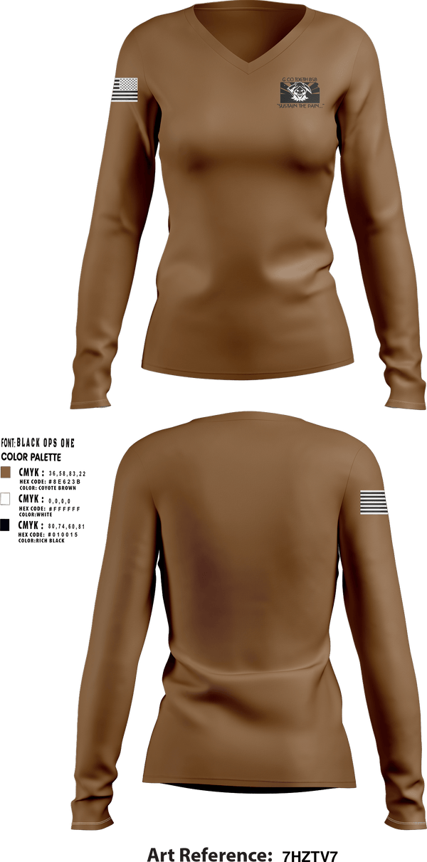 Women's Long Sleeve Vneck Shirt, , Army, Teamtime, Team time, sublimation, custom sports apparel, team uniforms, spirit wear, spiritwear, sports uniforms, custom shirts, team store, custom team store, fundraiser sports, apparel fundraiser