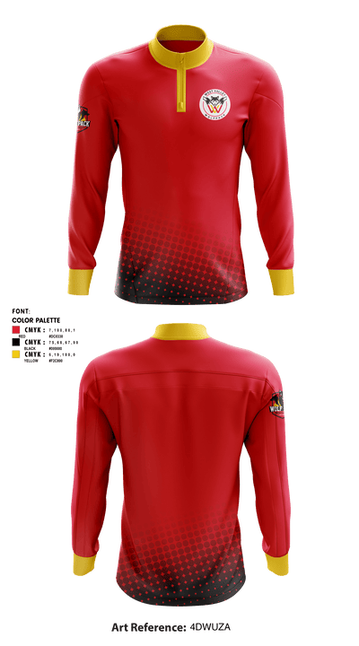 West Valley High School Volleyball 22767979 Quarter Zip Jacket - 1