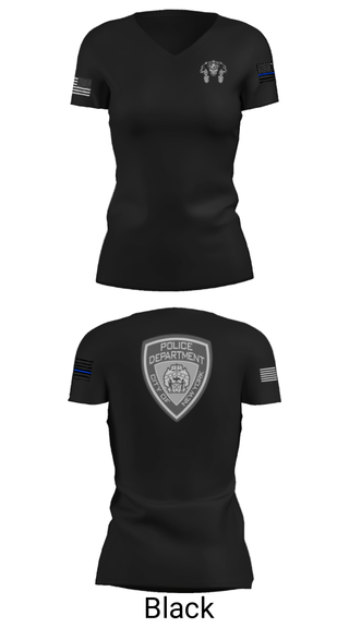 Women's Short Sleeve Vneck Shirt, , Police, Teamtime, Team time, sublimation, custom sports apparel, team uniforms, spirit wear, spiritwear, sports uniforms, custom shirts, team store, custom team store, fundraiser sports, apparel fundraiser
