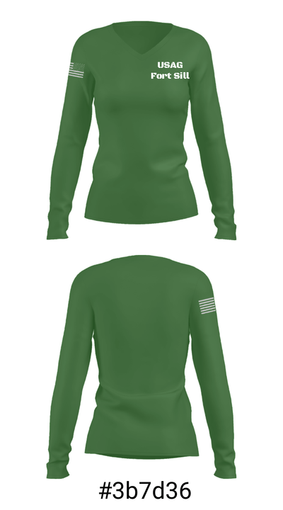 USAG Fort Sill 33635328 Women's Long Sleeve V-neck Shirt - 37