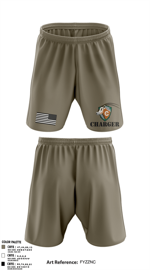 Athletic Shorts With Pockets, CHARGER, Army, Teamtime, Team time, sublimation, custom sports apparel, team uniforms, spirit wear, spiritwear, sports uniforms, custom shirts, team store, custom team store, fundraiser sports, apparel fundraiser