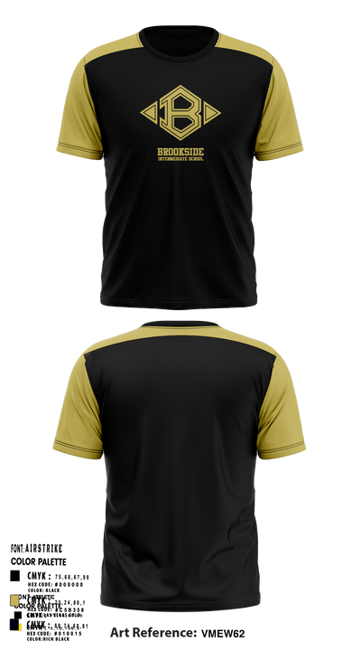 Brookside Intermediate School Track 14576731 Short Sleeve Performance Shirt - 2