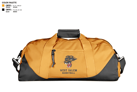 Duffle Bag, West Salem High School Basketball, Men's Basketball, Teamtime, Team time, sublimation, custom sports apparel, team uniforms, spirit wear, spiritwear, sports uniforms, custom shirts, team store, custom team store, fundraiser sports, apparel fundraiser