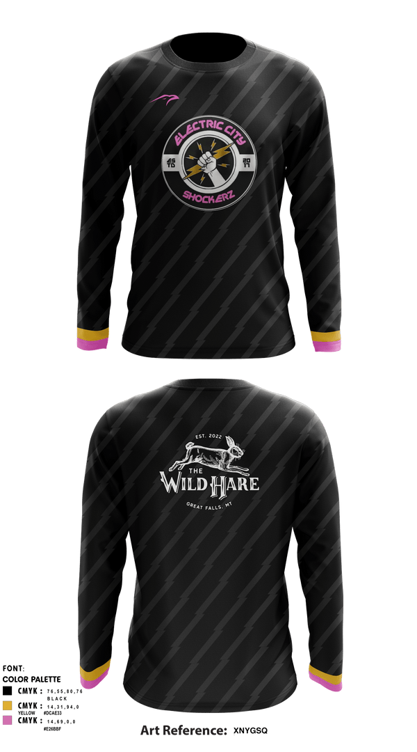 Long Sleeve Performance Shirt, Electric city shockerz, Rugby, Teamtime, Team time, sublimation, custom sports apparel, team uniforms, spirit wear, spiritwear, sports uniforms, custom shirts, team store, custom team store, fundraiser sports, apparel fundraiser