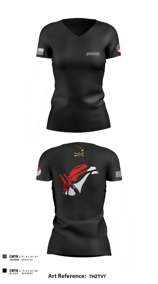 Women's Short Sleeve Vneck Shirt, 2-6 Cav Alpha troop Renegades, Army, Teamtime, Team time, sublimation, custom sports apparel, team uniforms, spirit wear, spiritwear, sports uniforms, custom shirts, team store, custom team store, fundraiser sports, apparel fundraiser