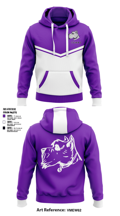 Hoodie, Terry High School, Spirit Store, Teamtime, Team time, sublimation, custom sports apparel, team uniforms, spirit wear, spiritwear, sports uniforms, custom shirts, team store, custom team store, fundraiser sports, apparel fundraiser