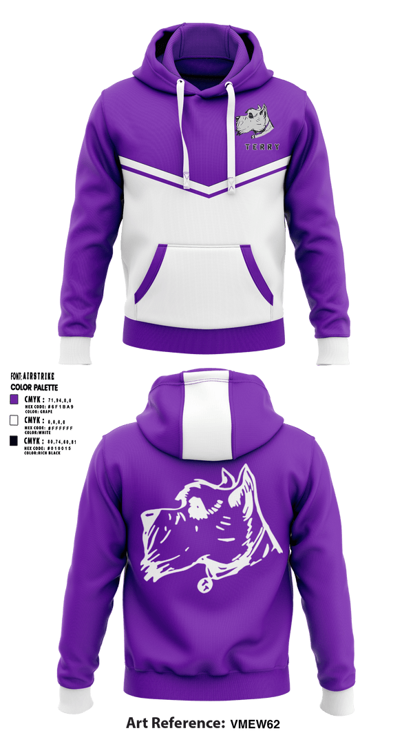 Hoodie, Terry High School, Spirit Store, Teamtime, Team time, sublimation, custom sports apparel, team uniforms, spirit wear, spiritwear, sports uniforms, custom shirts, team store, custom team store, fundraiser sports, apparel fundraiser