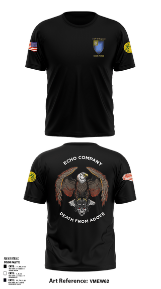 Short Sleeve Performance Shirt, E Co 3-34 IN REG “Death from above”, Army, Teamtime, Team time, sublimation, custom sports apparel, team uniforms, spirit wear, spiritwear, sports uniforms, custom shirts, team store, custom team store, fundraiser sports, apparel fundraiser