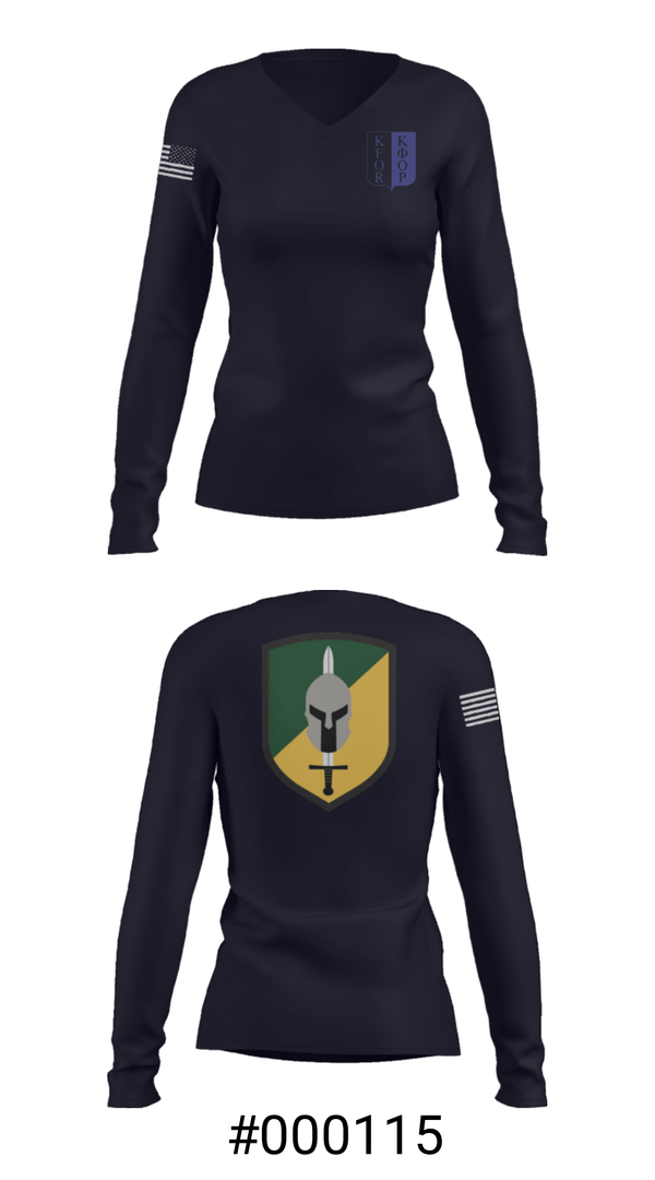 Women's Long Sleeve Vneck Shirt, , Army, Teamtime, Team time, sublimation, custom sports apparel, team uniforms, spirit wear, spiritwear, sports uniforms, custom shirts, team store, custom team store, fundraiser sports, apparel fundraiser
