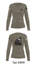 768 EABS 28979729 Women's Long Sleeve V-neck Shirt - 41