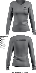 Stealth customs 84323734 Women's Long Sleeve V-neck Shirt - 9