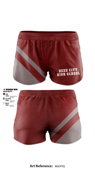 Women's Shorts, Reed City High School, Spirit Store, Teamtime, Team time, sublimation, custom sports apparel, team uniforms, spirit wear, spiritwear, sports uniforms, custom shirts, team store, custom team store, fundraiser sports, apparel fundraiser