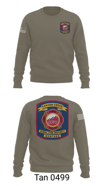 Canyon Creek Rural Fire District 51909217 Crew Neck Sweatshirt - 11