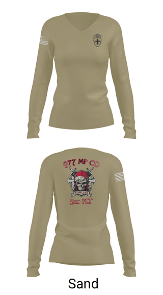 Women's Long Sleeve Vneck Shirt, , Army, Teamtime, Team time, sublimation, custom sports apparel, team uniforms, spirit wear, spiritwear, sports uniforms, custom shirts, team store, custom team store, fundraiser sports, apparel fundraiser