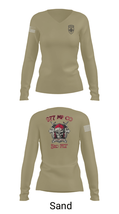 3/977 MP CO PL 28887124 Women's Long Sleeve V-neck Shirt - 41