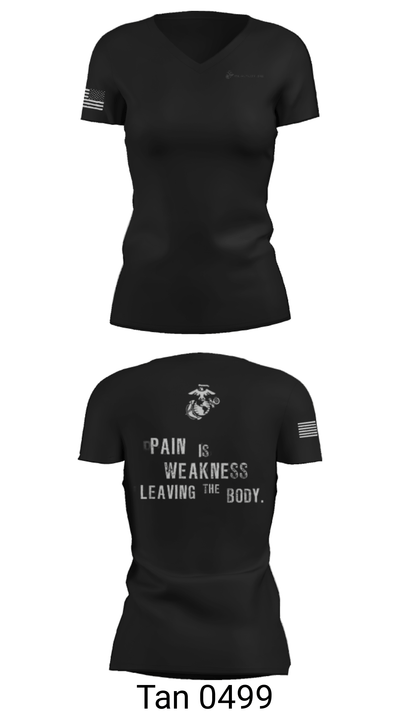 Marines 27240042 Women's Short Sleeve V-neck Shirt - 23