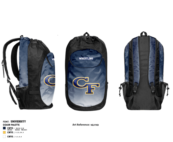 Gear Bag, Cape Fear High School Wrestling, Wrestling, Teamtime, Team time, sublimation, custom sports apparel, team uniforms, spirit wear, spiritwear, sports uniforms, custom shirts, team store, custom team store, fundraiser sports, apparel fundraiser
