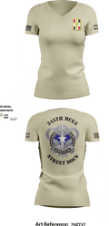345th MCGA 98196690 Women's Short Sleeve V-neck Shirt - 6