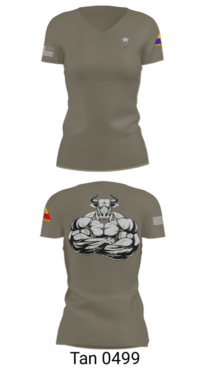 2nd SQD D TRP 6-1CAV 38584664 Women's Short Sleeve V-neck Shirt - 36