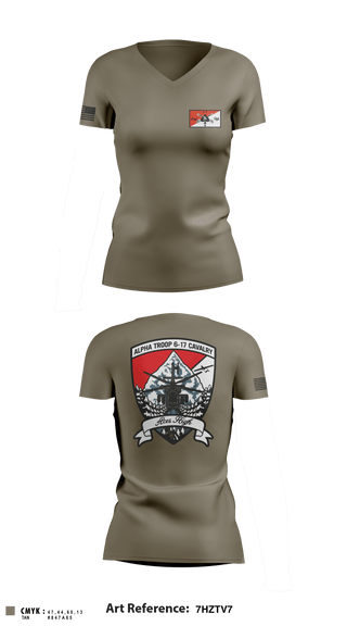 Women's Short Sleeve Vneck Shirt, , Army, Teamtime, Team time, sublimation, custom sports apparel, team uniforms, spirit wear, spiritwear, sports uniforms, custom shirts, team store, custom team store, fundraiser sports, apparel fundraiser