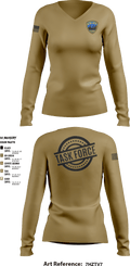 Crime Reduction Task Force 47911352 Women's Long Sleeve V-neck Shirt - 3