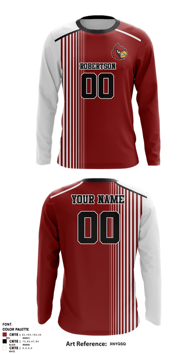 Robertson High School Volleyball 17945585 Long Sleeve Performance Shirt - 2