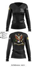 1-155th Dixie Thunder 83572891 Women's Long Sleeve V-neck Shirt - 9