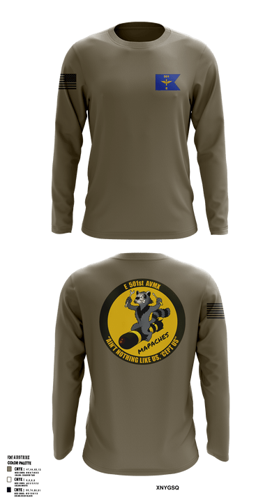 E 501st 1 AD, CAB AVMX 41273123 Long Sleeve Performance Shirt - 5