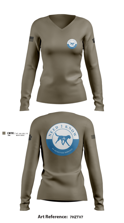 Need 2 Know 60284505 Women's Long Sleeve V-neck Shirt - 2