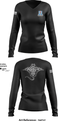 HHD, 205th MI BN 75784858 Women's Long Sleeve V-neck Shirt - 1