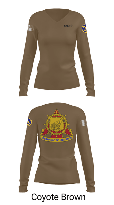 WVARNG Surface Maintenance Management Office 36945793 Women's Long Sleeve V-neck Shirt - 37