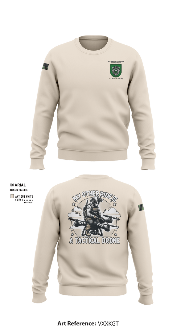 Crew Neck Sweatshirt, MID 1-10 SFG (A), Army, Teamtime, Team time, sublimation, custom sports apparel, team uniforms, spirit wear, spiritwear, sports uniforms, custom shirts, team store, custom team store, fundraiser sports, apparel fundraiser