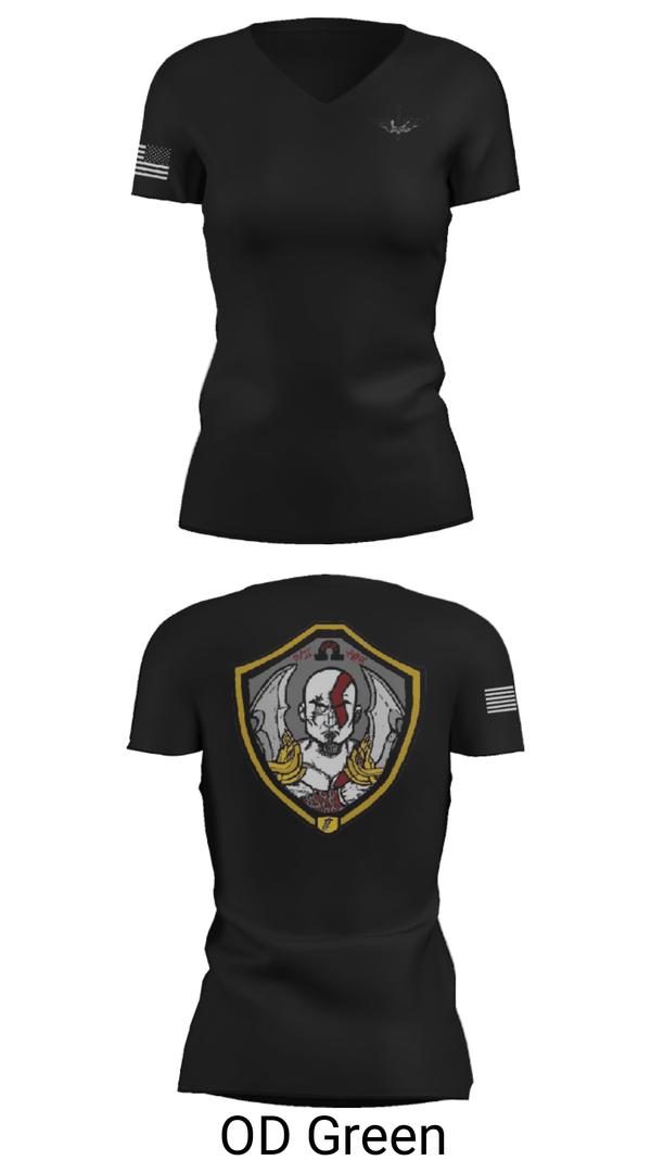 Women's Short Sleeve Vneck Shirt, , Army, Teamtime, Team time, sublimation, custom sports apparel, team uniforms, spirit wear, spiritwear, sports uniforms, custom shirts, team store, custom team store, fundraiser sports, apparel fundraiser