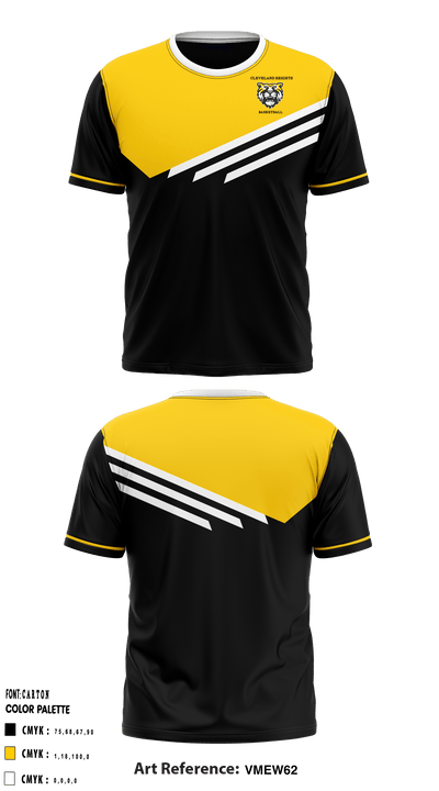 Cleveland Heights High School Basketball 90373004 Short Sleeve Shooting Shirt - 3