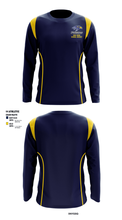 Bow High School Hockey 89275708 Long Sleeve Performance Shirt - 1