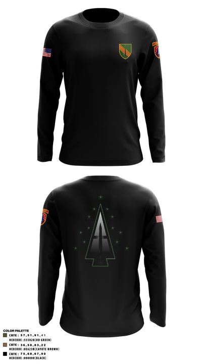 A Co, 1st BN, 4SFAB 88998967 Long Sleeve Performance Shirt - 60