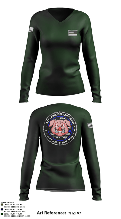 AOST 21897145 Women's Long Sleeve V-neck Shirt - 3