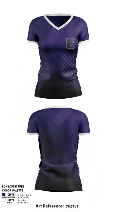 Front Range Christian High School Cheer 44410707 Women's Short Sleeve V-neck Shirt - 1