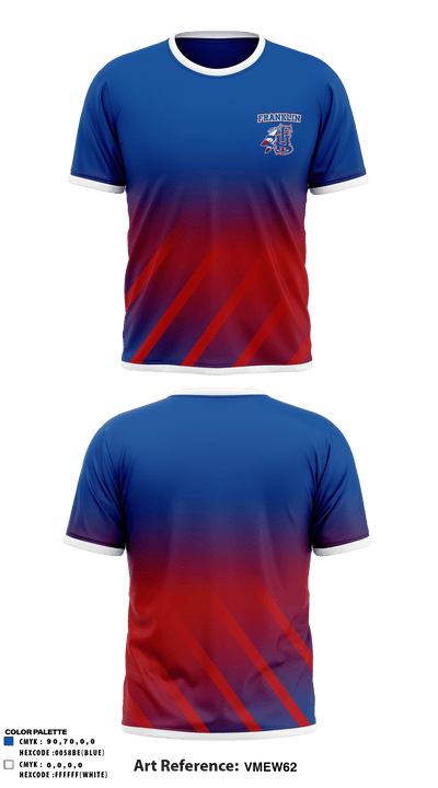 Franklin High School Soccer 47945692 Short Sleeve Performance Shirt - 1