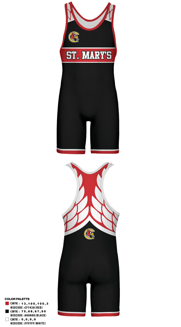 Wrestling Singlet, Saint Mary's High School Wrestling, Wrestling, Teamtime, Team time, sublimation, custom sports apparel, team uniforms, spirit wear, spiritwear, sports uniforms, custom shirts, team store, custom team store, fundraiser sports, apparel fundraiser