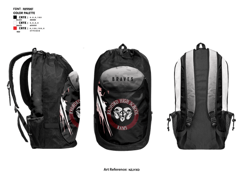 Gear Bag, Radford High School Wrestling, Wrestling, Teamtime, Team time, sublimation, custom sports apparel, team uniforms, spirit wear, spiritwear, sports uniforms, custom shirts, team store, custom team store, fundraiser sports, apparel fundraiser