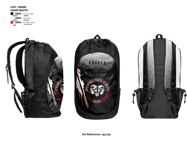 Gear Bag, Radford High School Wrestling, Wrestling, Teamtime, Team time, sublimation, custom sports apparel, team uniforms, spirit wear, spiritwear, sports uniforms, custom shirts, team store, custom team store, fundraiser sports, apparel fundraiser