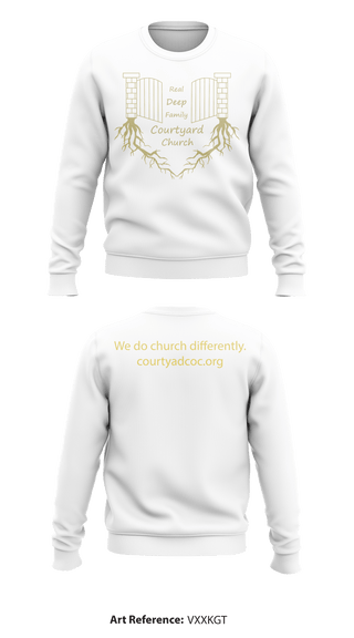 Crew Neck Sweatshirt, Courtyard Chuch, , Teamtime, Team time, sublimation, custom sports apparel, team uniforms, spirit wear, spiritwear, sports uniforms, custom shirts, team store, custom team store, fundraiser sports, apparel fundraiser