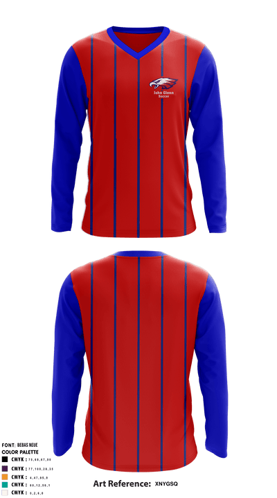 John Glenn High School Soccer 1068899 Long Sleeve Performance Shirt - 1